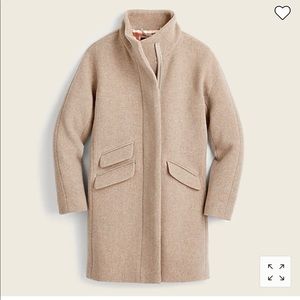 J crew cocoon coat in sandstone